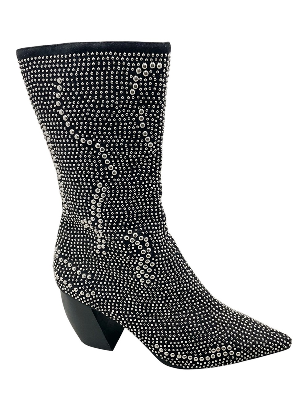 {Jeffery Campbell} Silver Studded Pointed Toe Boots